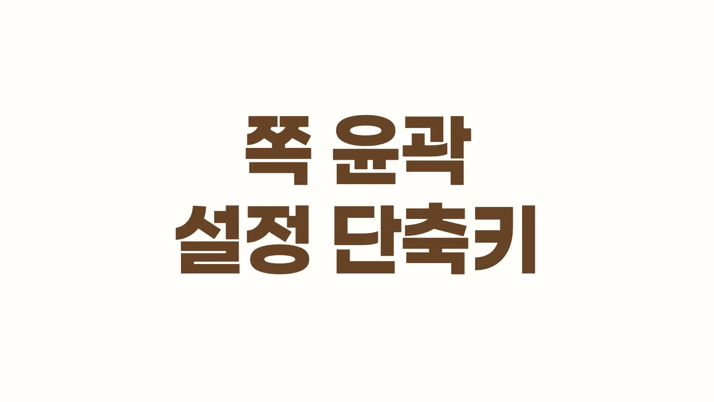 한글에서 화면 왼쪽으로 치우쳐졌을 때 해결하는 단축키 이미지